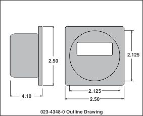 outline drawing dc voltmeter display